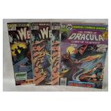 4 Marvel Horror Comics 1970's - Dracula, Werewolf