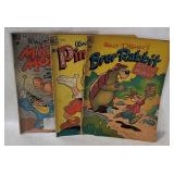 3 Disney Comics 1950's - Pinocchio, Mickey Mouse