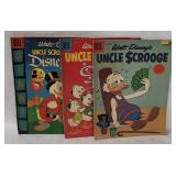 3 Uncle Scrooge Comic Books 1960's