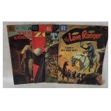 4 Comics 1950-60's - Lone Ranger, Tarzan, Zorro