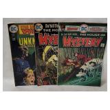 3 Vtg D C Horror Comics - House Of Mystery Etc.