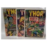 3 Mighty Thor Comics #147, 155, 163