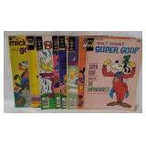 9 Vtg Disney Comics - Mickey, Goofy, Scamp