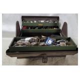 Case W/ Vacuum Tubes & Electronic Parts