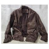 Brown Leather Jacket Size X L T
