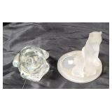 Wolves & Frog Glass Candle Holders