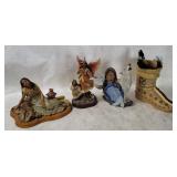 Female Native Indian Decor Figurines