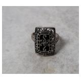 Sterling Filigree Ring Size 8