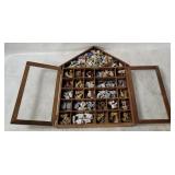 Curio Cabinet Full Of Wade Whimsies Figurines