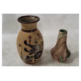2 Native Indian Style Pottery Vases