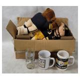 Nfl Steelers Lot - Mugs, Plushes, Hat Etc.
