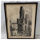 Framed Church Art Print By Erhard Kirschstein