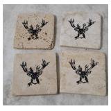 Deer Design Stone Coasters