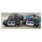4 Funrise Battery Operated Police Vehicles