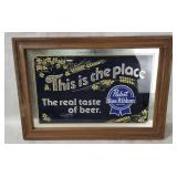 1984 Framed Pabst Blue Ribbon Mirror