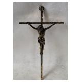 Vintage Brass Wall Crucifix