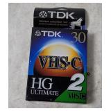 Sealed Tdk Vhs-c Tapes 2-pack