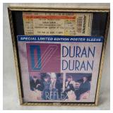 Framed Duran Duran Picture & Ticket Stub