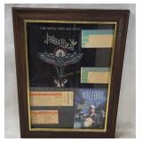 Framed Judas Priest/ Halford Pics & Ticket Stubs
