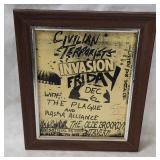 Framed Punk Flyer - The Plague, Plasma Alliance