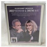 Framed Buckingham/ Mc Vie Magazine Ad