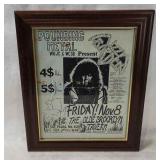 Framed Lizzy Borden Concert Flyer