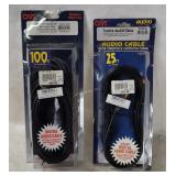 2 Digital Audio Cables - Toslink, Rca
