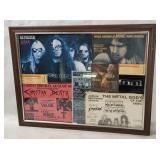 Framed Rock/ Metal Concert Flyers & More