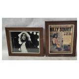 Framed Robert Plant & Billy Squier Pics