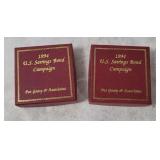 (2) 1994 U S Savings Bond Medallions