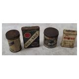 Vtg Product Tins - Band-aid, Tobacco, Spice