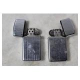2 Small Zippo Refillable Lighters