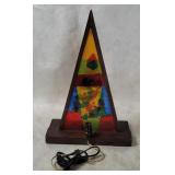 Vtg Stained Glass Accent Lamp