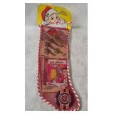 Vtg Christmas Pre-filled Stocking W/ Toys