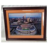 Framed Nfl Browns Stadium Pic Signed D. Cockroft
