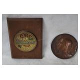 Religious Plaque & Virin Mary Medal