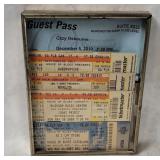 Framed Concert Ticket Stubs - Metallica, Priest