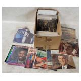 Box Of Vtg 7' Records, Various Genres