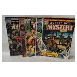 5 Vtg Marvel Comics - Kull, Thor, Man-thing