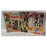 5 Vtg D C Comics - Tarzan, Action, Wonder Woman
