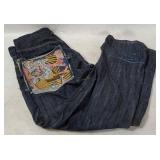 Kanji Embroidered Jeans Size 32x32