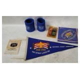 Boy Scout Koozies, Rubber Stamps, Pennant, Bandana