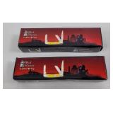 2 Frost Cutlery Steel Warrior Folding Knives