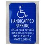 Handicapped Parking Metal Sign