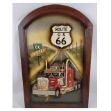 Route 66 Embossed Trucker Wall Plaque