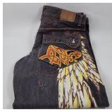 Pair Of Russo 38x34 Graphic Jeans