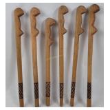(6) 16' Carved Wood Posts