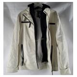Fried Denim Faux White Leather Jacket Size S