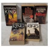 5 Stephen King Books- Misery, Roadwork, Gunslinger