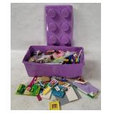 Lego Case W/ Assorted Building Blocks